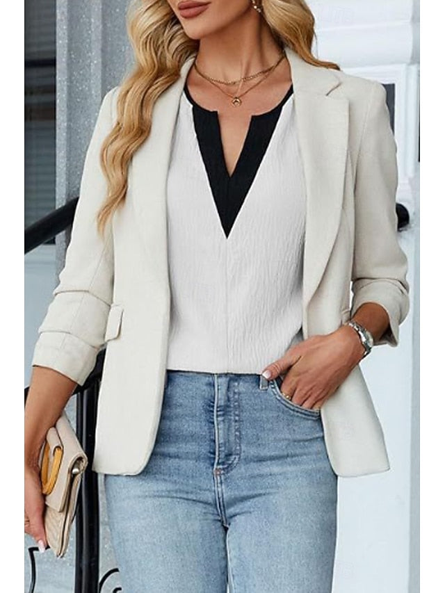 Women's Blouse Patchwork Color Block Modern Casual Short