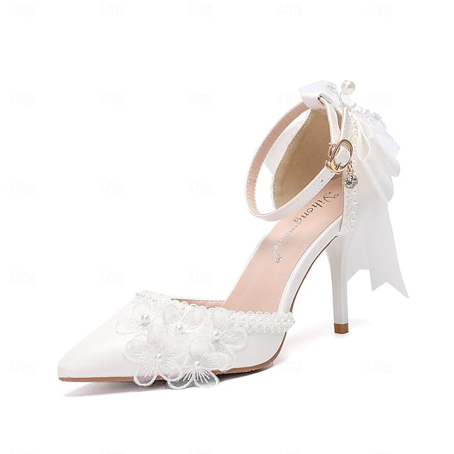 White Wedding Party Dress Women's Shoes