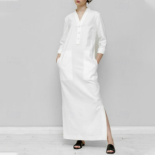 Women's Long Dress Maxi Dress Casual Dress Cotton Linen