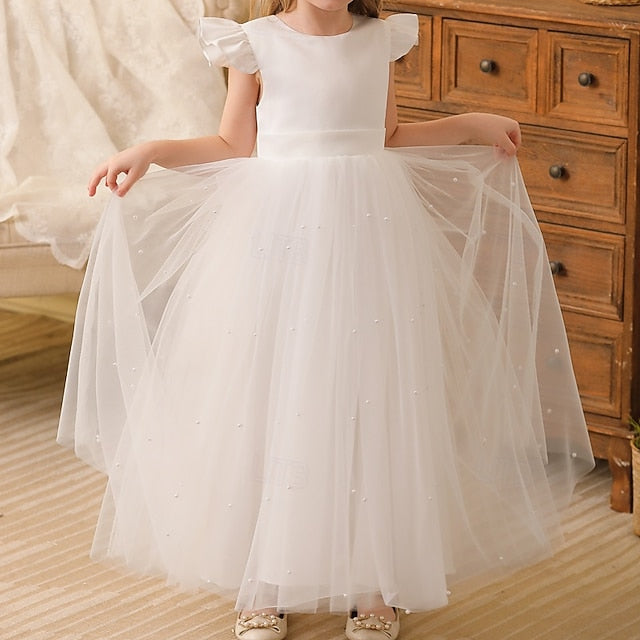 Color Party Kids Girls' Solid Dress Flower Girl