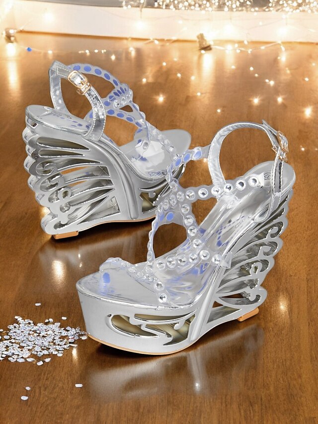 Stiletto – Women Silver Rhinestone for Sandals Elegant Dance