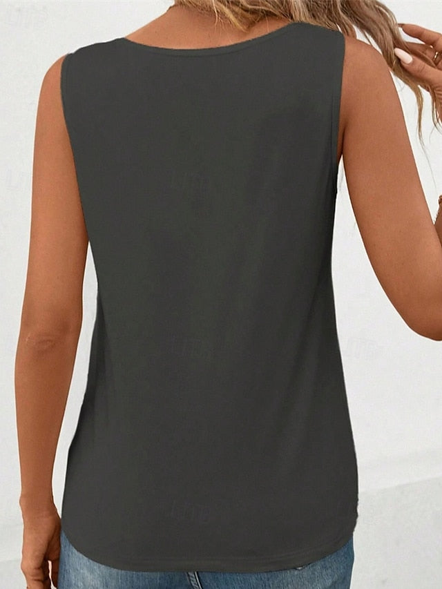 Women's Tank Top Tee Top Plain Fashion Modern Sleeveless