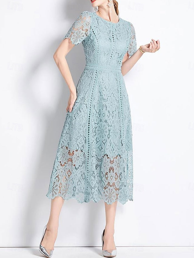 Elegant Dress Tea Neck Length Mother Crew of Bride the