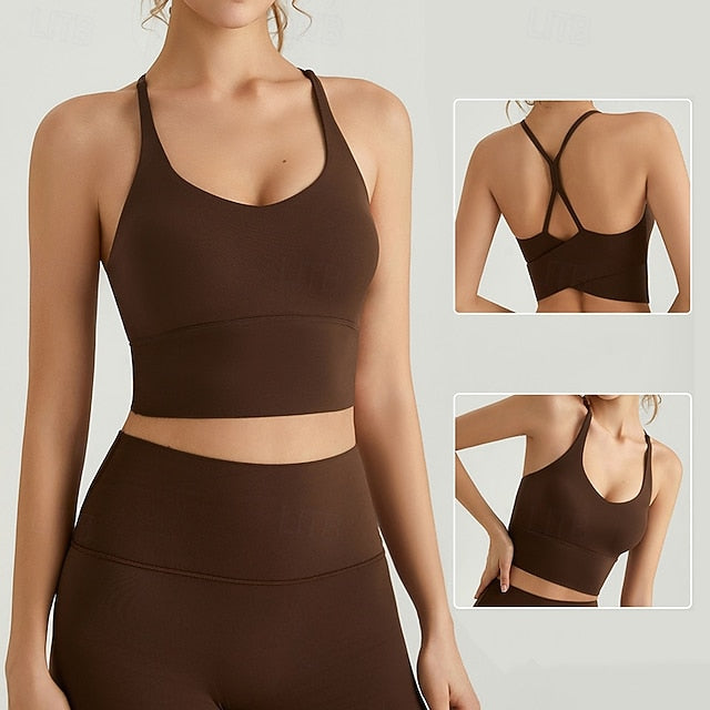 Women's Yoga Bra Sports Tank Top Underwear Medium Support