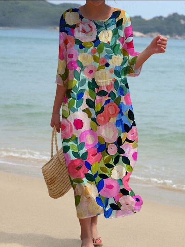 Women's Midi Dress Casual Dress Print Dress Fashion Modern