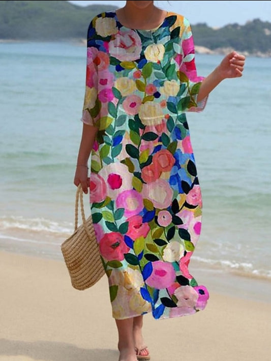 Women's Midi Dress Casual Dress Print Dress Fashion Modern