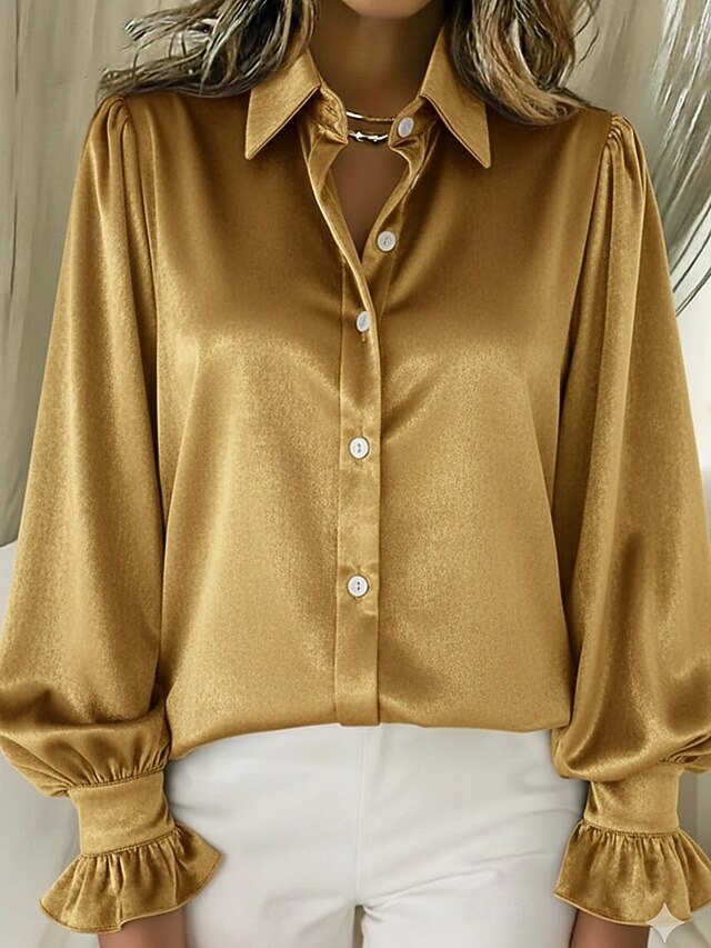 New Year Women's Velvet Ruffle Solid Color Stylish Basic
