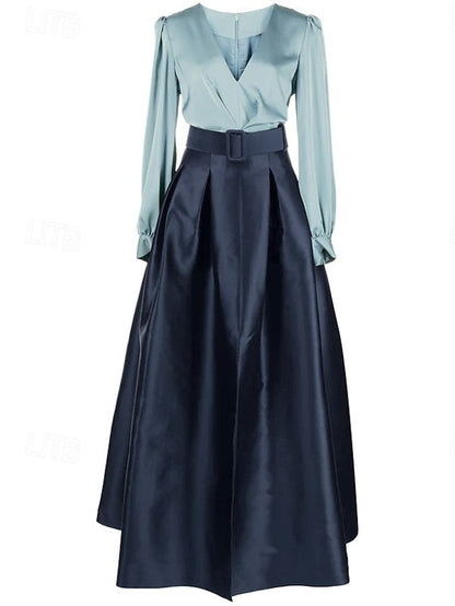 Evening Floor Split Formal A-Line Guest Wedding High Gown Dress