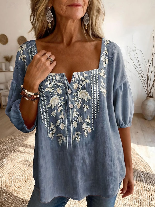 Women's Blouse Print Graphic Geometric Daily Stylish Basic