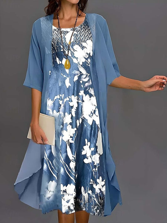 Women's Graduation Dress Midi Dress Chiffon Dress Shift