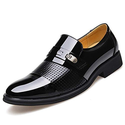 Loafers with Brown Faux Men's Leather Patent