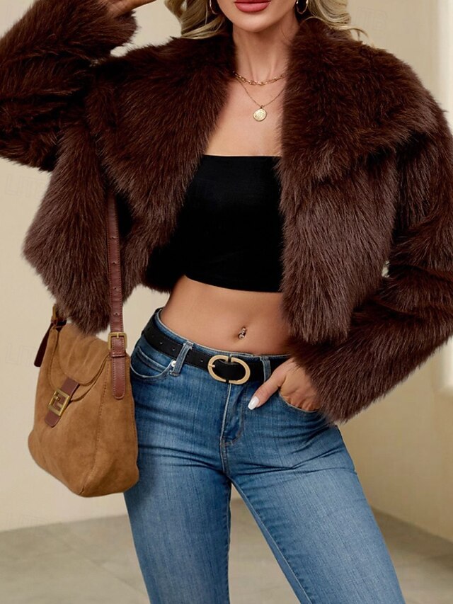 Faux Coat Warm Fur Comfortable Women's Furs Leathers
