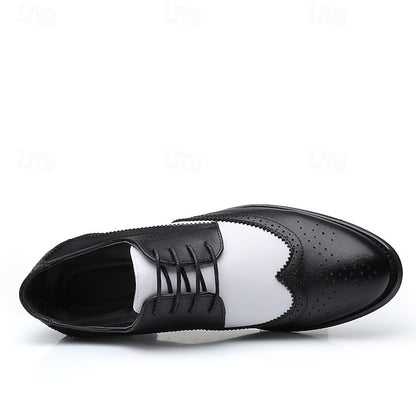 Shoes with Brogue and Men's White Black Oxford