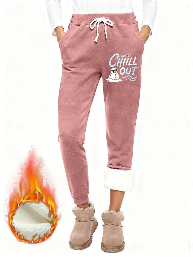 Women's Sweatpants Fleece Pants Slacks Fashion Basic Casual