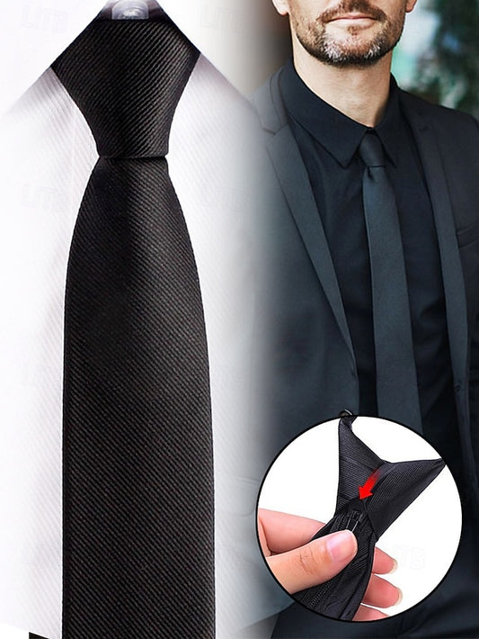 Narrow Pre-Tied Ties Classic Stripes - Zip and Men's