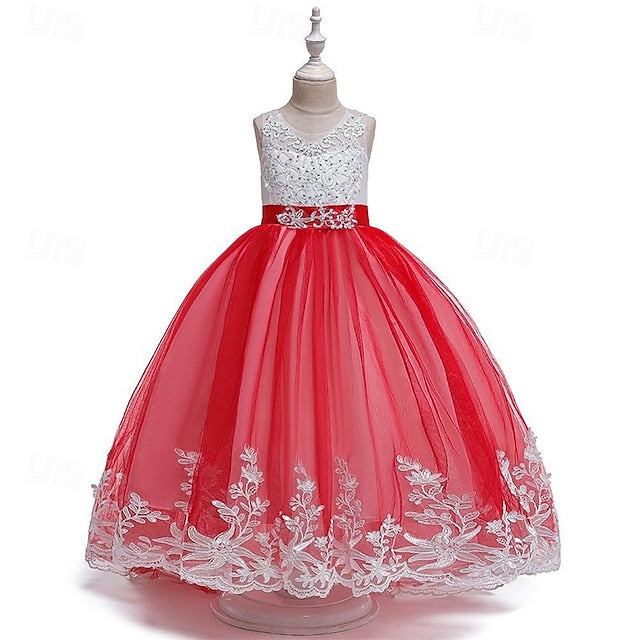 Princess Kid's Girl Girls' Flower Dress