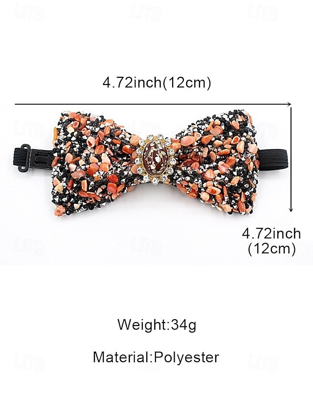 Bow Gemstone Adjustable Men's Luxury Tie – with Strap