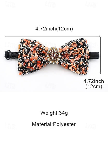 Bow Gemstone Adjustable Men's Luxury Tie – with Strap