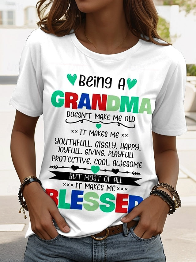 Mother's Day Women's T Shirt Graphic Letter Stylish